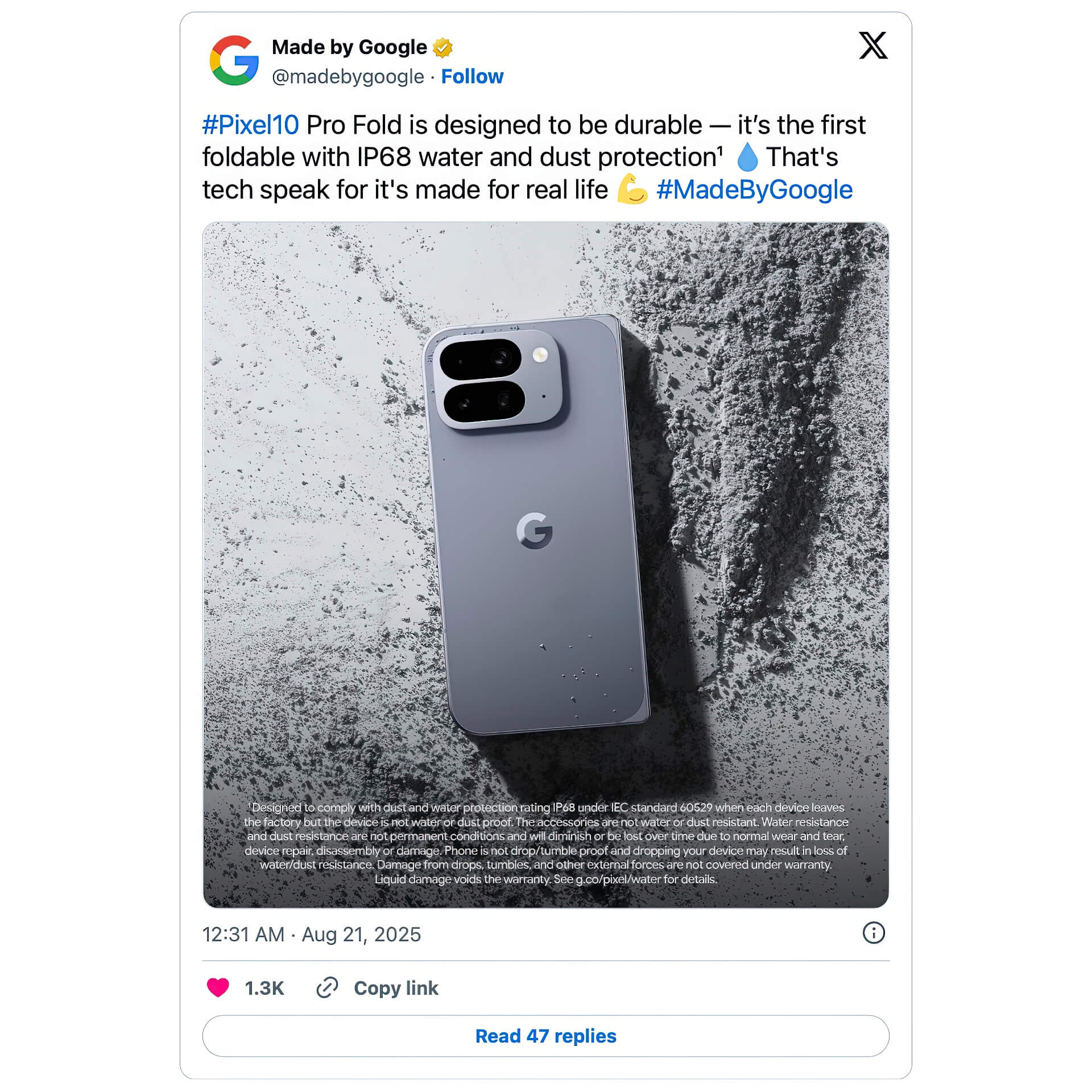 Google Cảnh Báo Ip68 Không đồng Nghĩa Với Khả Năng Chống Nước Vĩnh Viễn Trên Pixel 10