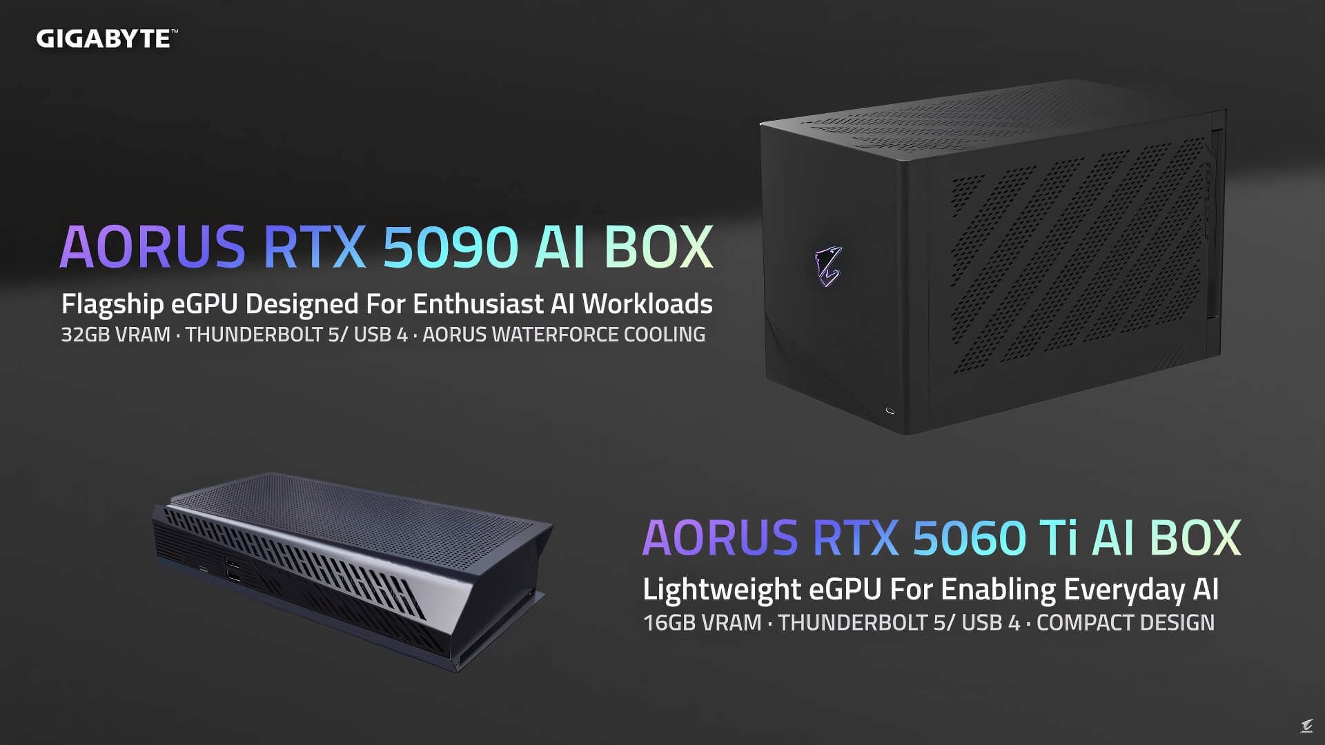 Gigabyte ra mắt AORUS RTX 5060 Ti AI BOX - eGPU hiệu năng gần ngang bản desktop