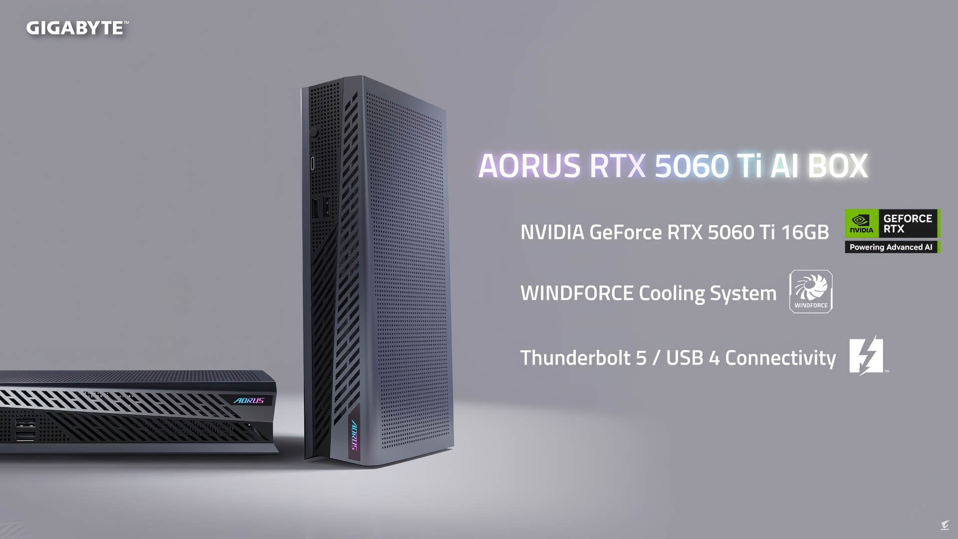 Gigabyte ra mắt AORUS RTX 5060 Ti AI BOX - eGPU hiệu năng gần ngang bản desktop