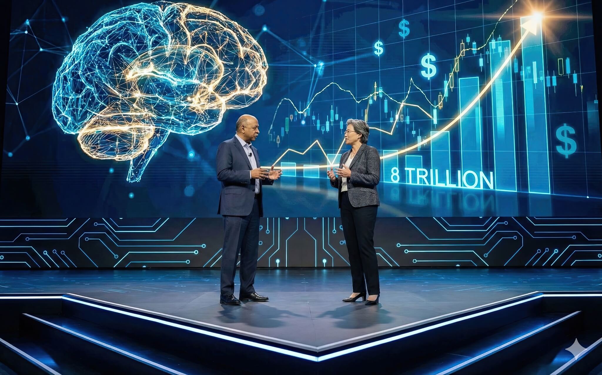 CEO IBM và AMD nói gì về khoản đầu tư 8 nghìn tỷ USD cho AI?