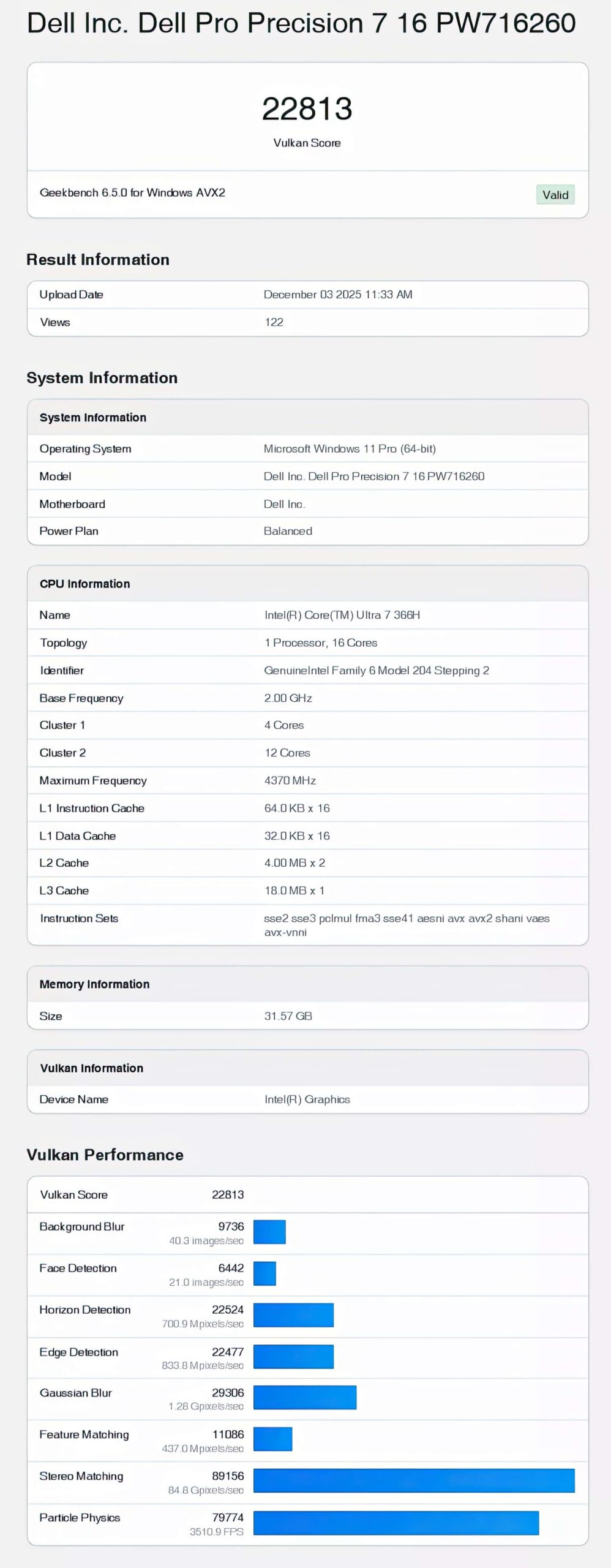 Rò rỉ Dell Pro Precision lộ diện sức mạnh chip Intel Panther Lake