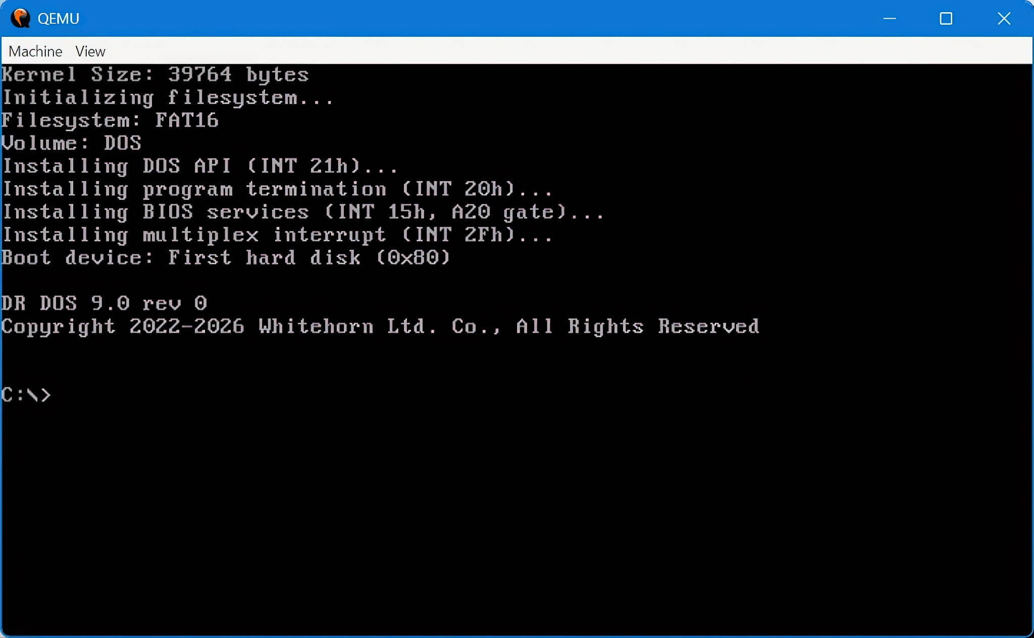 DR-DOS hồi sinh mạnh mẽ bằng ngôn ngữ Assembly thuần túy