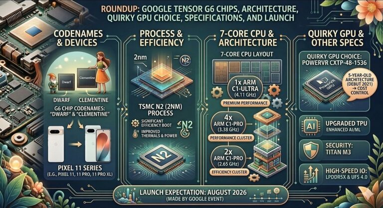 Google Tensor G6 lộ kiến trúc GPU lạ, thông số và lịch ra mắt