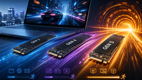 SSD Gen 3, Gen 4 hay Gen 5: Trải nghiệm laptop 2026 thực sự khác nhau đến đâu?