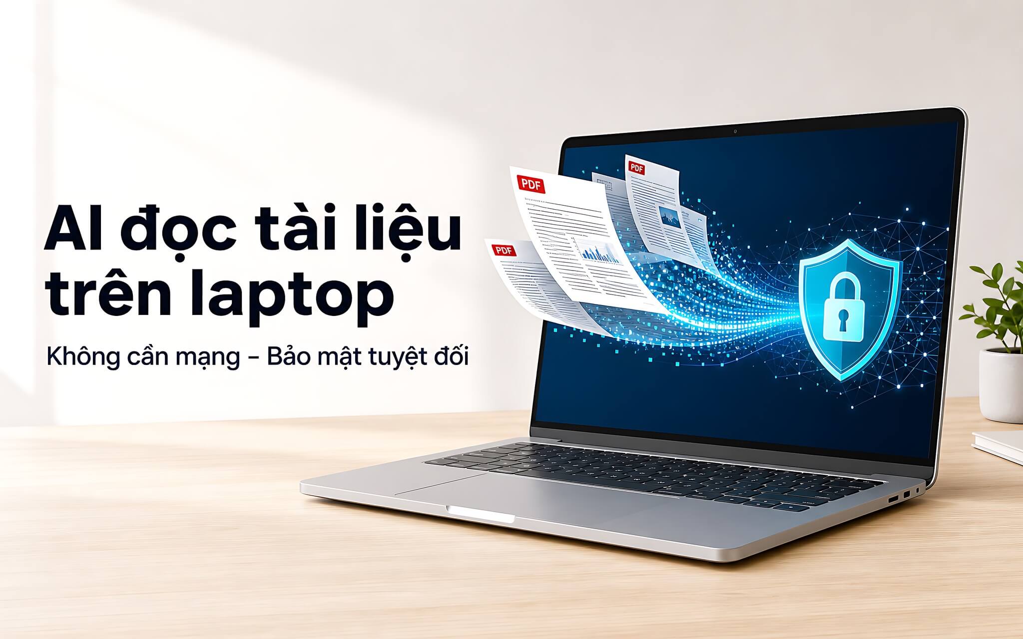 AI đọc tài liệu trên laptop: Không cần mạng, bảo mật tuyệt đối