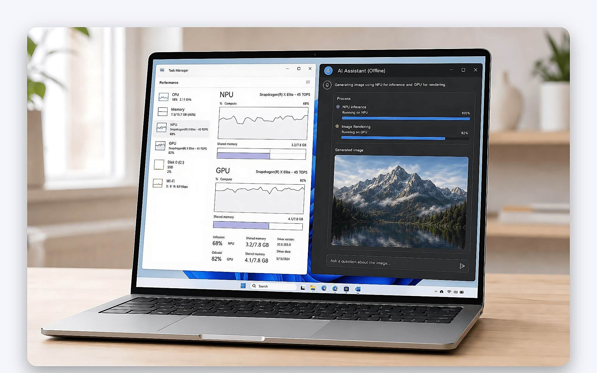 So sánh mức tiêu thụ điện năng và cơ chế tính toán ma trận giữa vi xử lý NPU và GPU