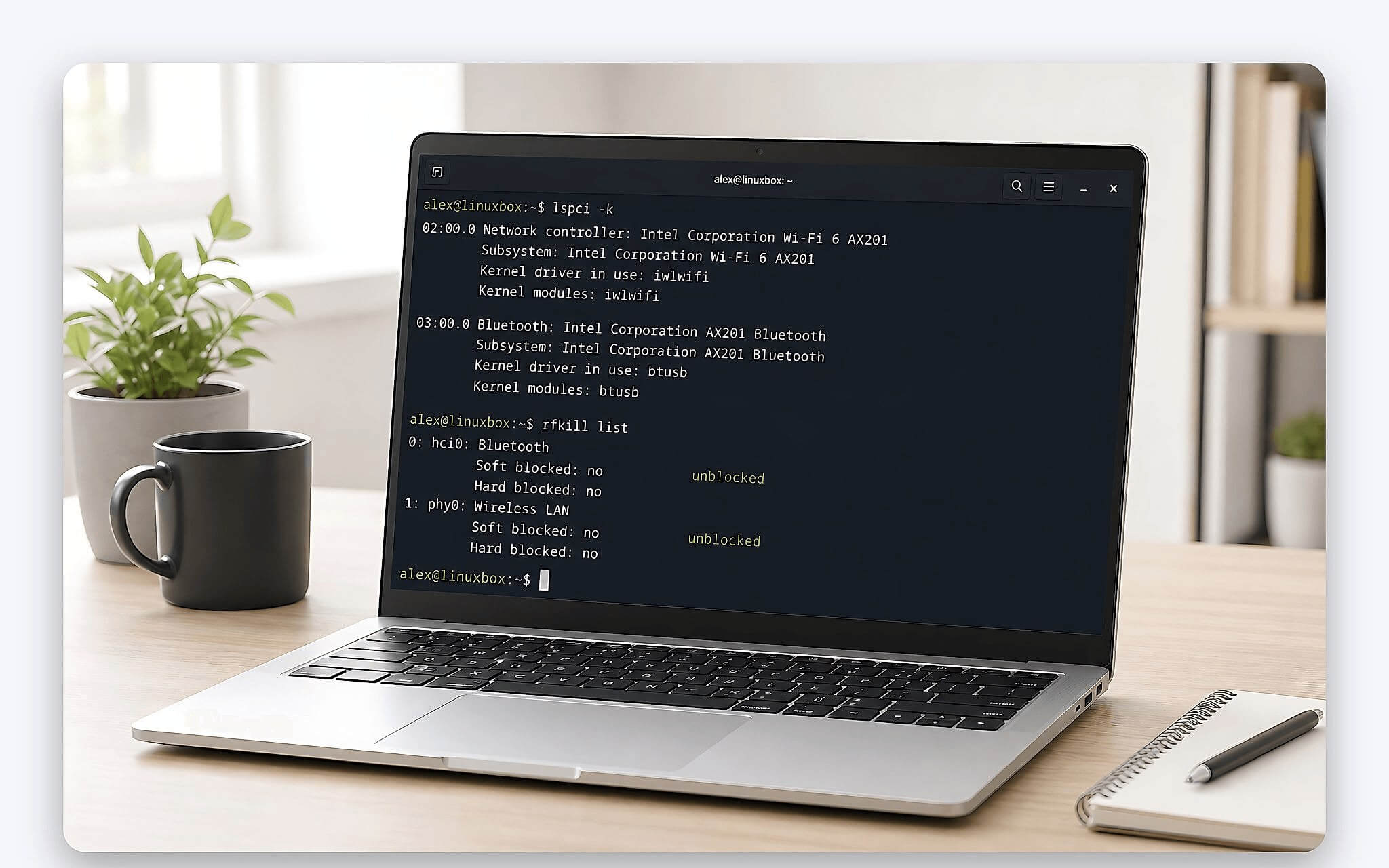 Cách kiểm tra thiết lập phần cứng và trạng thái driver Wi-Fi bằng lệnh Terminal Cách kiểm tra thiết lập phần cứng và trạng thái driver Wi-Fi bằng lệnh Terminal