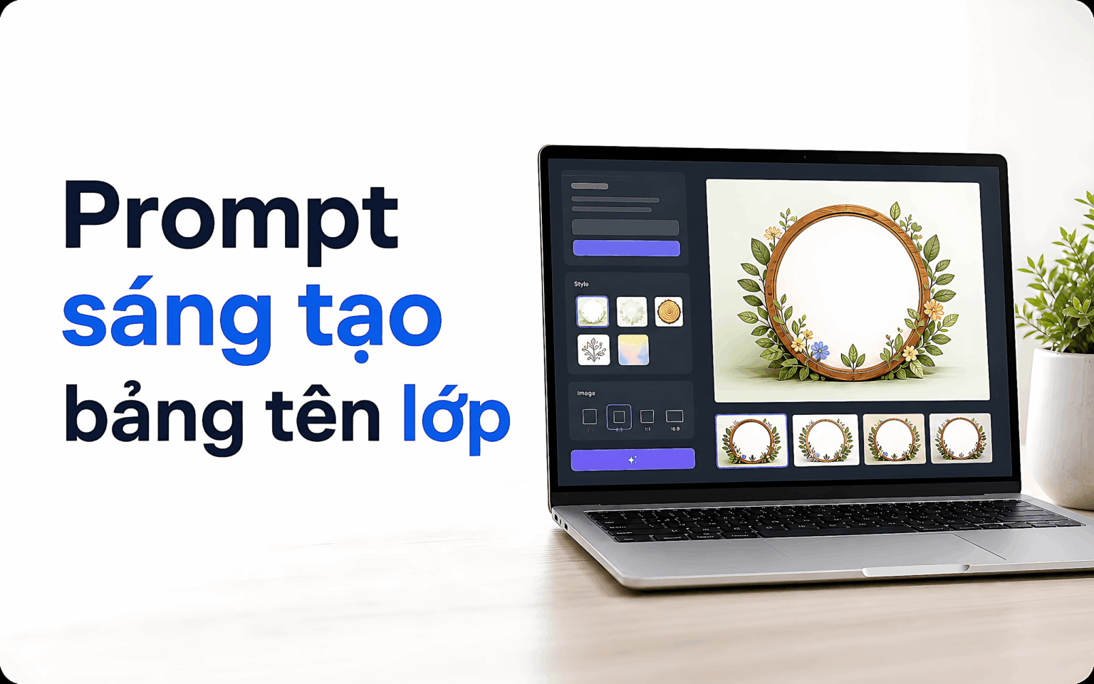 Prompt tạo bảng tên lớp học sáng tạo, chuyên nghiệp bằng AI