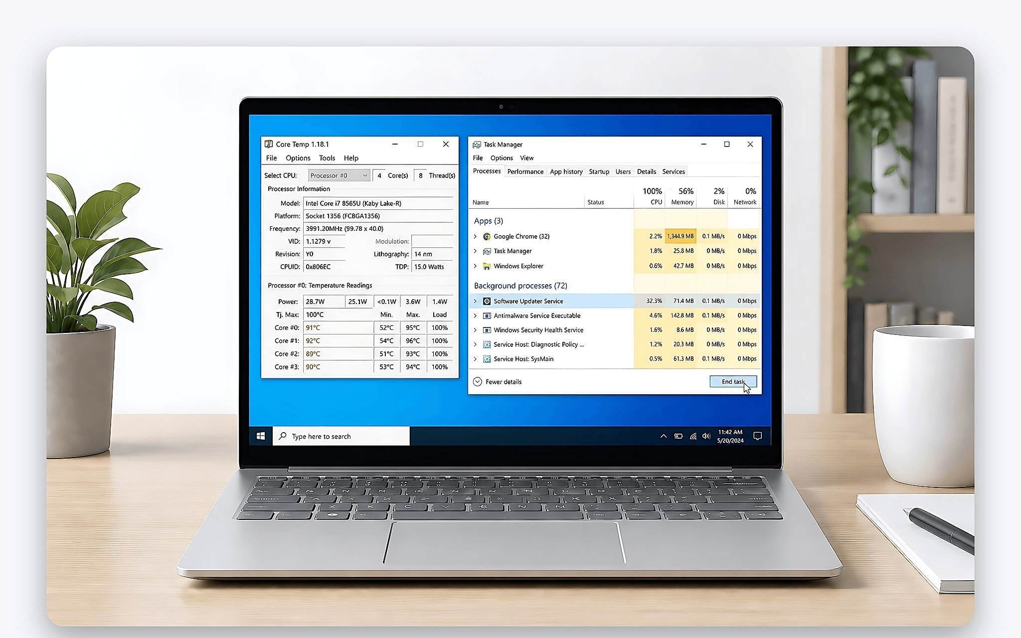 Cách theo dõi nhiệt độ cpu trên win 10 và xử lý nhiệt độ cao Cách theo dõi nhiệt độ cpu trên win 10 và xử lý nhiệt độ cao