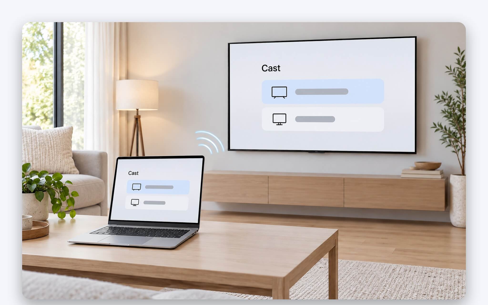 Nhấn Windows K để chọn TV hoặc dongle khi chiếu màn hình không dây từ laptop